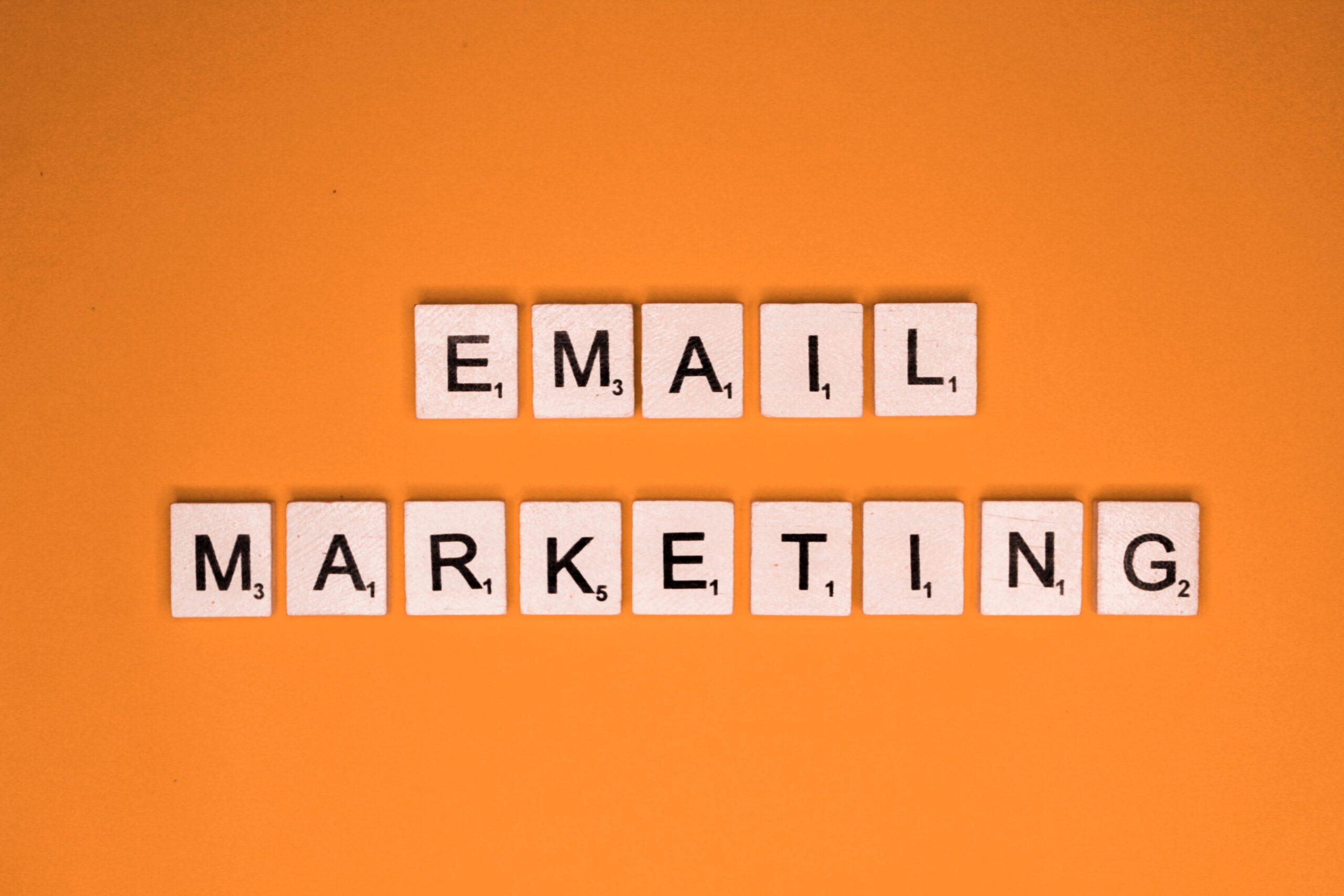 Email Marketing scrabble letters for digital marketing