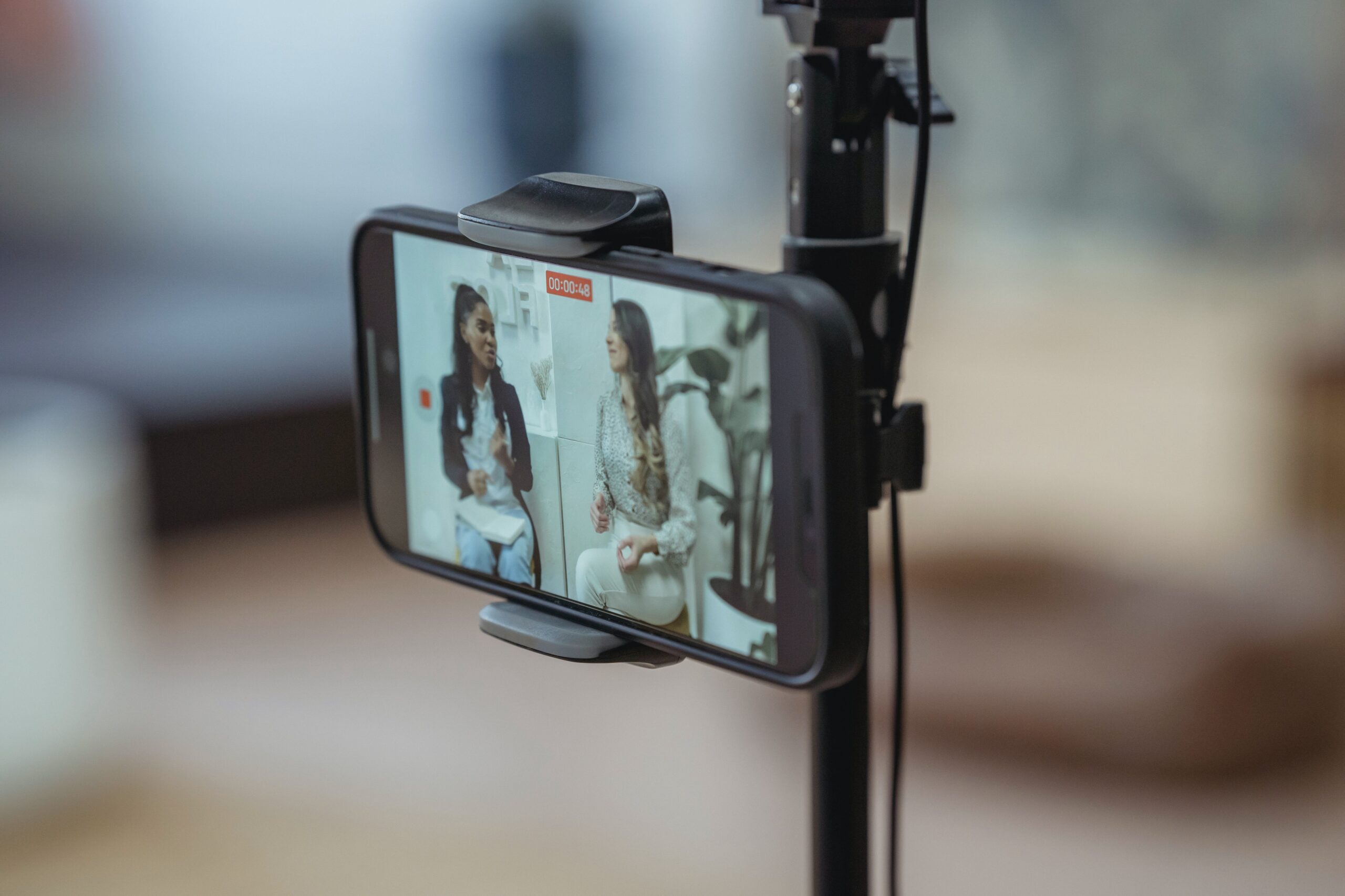Recording a video using a mobile device to use online