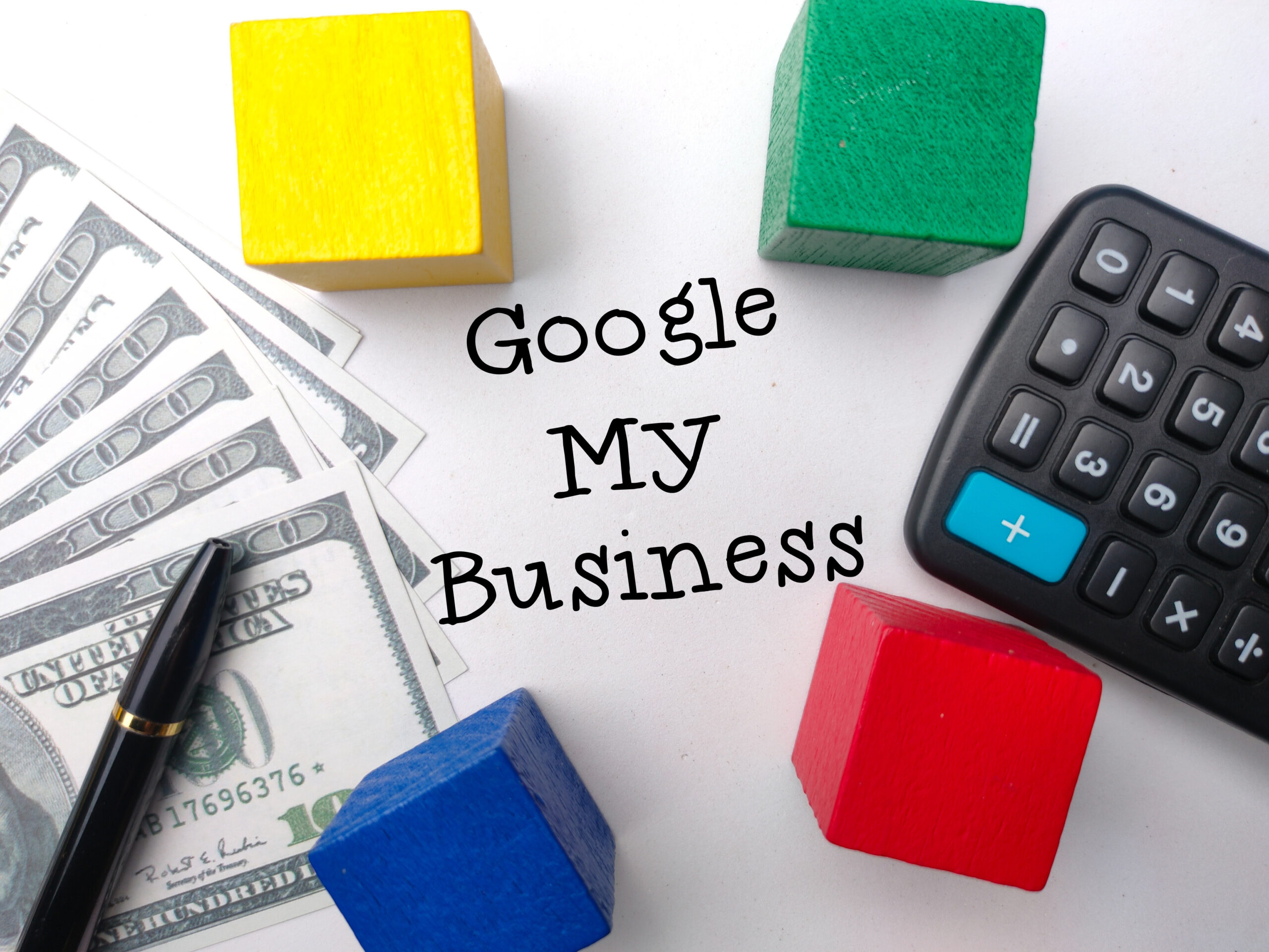 Google My Business on a white background